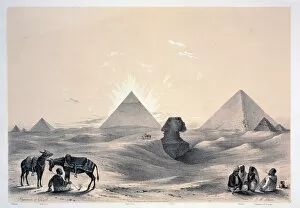 Ancient Egyptian Architecture Gallery: Pyramids of Giza, 1843. Artist: Augustus Butler