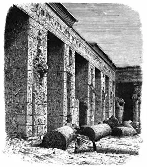 Ancient Egyptian Architecture Gallery: The ruins of the Palace of Rameses III, Medinet Habu, Upper Egypt, c1890