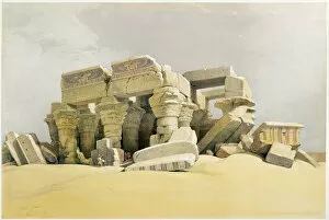 Kom Ombo Collection: Ruins of the Temple of Kom Ombo, Egypt, c1845. Artist: David Roberts