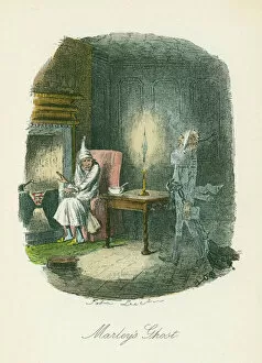 Table Collection: Scene from A Christmas Carol by Charles Dickens, 1843. Artist: John Leech