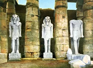 Ancient Egyptian Architecture Gallery: Three statues of Rameses II, Luxor, Egypt, 20th Century