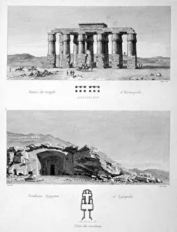Ancient Egyptian Architecture Gallery: Temple of Hermopolis and Egyptian Tombs of Lycopolis, 1802. Artist: Vivant Denon