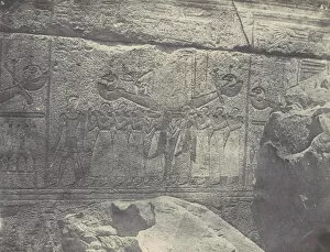 Ancient Egyptian Architecture Gallery: Thebes. Palais de Karnak. Sculptures exterieures du Sanctuaire de granit, 1850