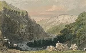 Valley Of The Rocks Collection: Valley of Linmouth, North Devon, c1830. Creator: Joseph Clayton Bentley