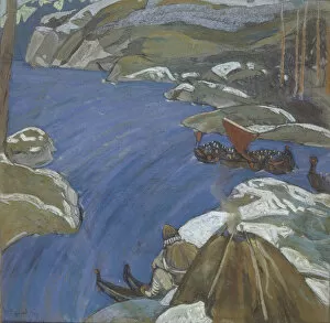 Dnieper River Collection: The Varangian Way, 1904. Artist: Roerich, Nicholas (1874-1947)