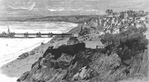 Seafront Gallery: Visit of the Prince of Wales to Bournemouth; View of Bournemouth form the East Cliff, 1890
