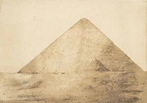 Ancient Egyptian Architecture Gallery: Vue de la grande pyramide (Cheops) prise a l angle S.E. December 1849