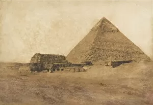 Ancient Egyptian Architecture Gallery: Vue de la seconde Pyramide, prise au Sud-Est, December 1849. Creator: Maxime du Camp