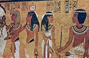 Tutankhamun Collection: Wall paintings in the Tomb of Tutankhamun, Valley of the Kings, Luxor, Egypt
