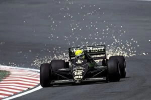 Belgium Collection: Formula One World Championship: Ayrton Senna Lotus 98T, who finished the race in second position