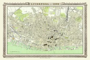 Old Map Of Liverpool Collection of Licensed Images, Artwork and Photos