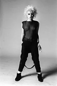 Style Collection: Debi Wilson wearing black Punk fashion Transparent black top and black trousers
