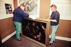 Tourist Attractions Collection: The Dice Players, is moved from its home in Preston Hall Museum in readiness for its trip