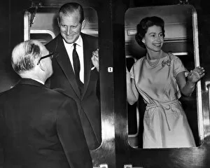 Royal Train Collection: The Queen leaving Manchester, 18th February 1965. Prince Philip