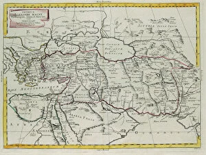 Graphics Collection: Empire of Alexander the Great covering Europe, Asia and Africa, engraving by G