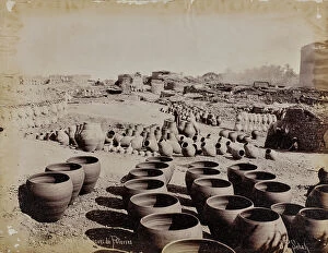 Egypt Collection: Factory of ceramic vases and gargoulettes (pitchers) clay in Qena (Kaine or Caene or Caenepolis)