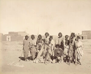 Egypt Collection: Group portrait of armed men in a Nubian community in Upper Egypt