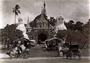 Pagoda Collection: South eastern entrance to the pagoda Shwe Dagon, in Rangoon, Burma
