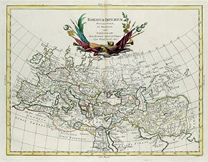 Graphics Collection: Western and Eastern Roman Empire, engraving by G. Zuliani taken from Tome IV of the 'Newest Atlas'